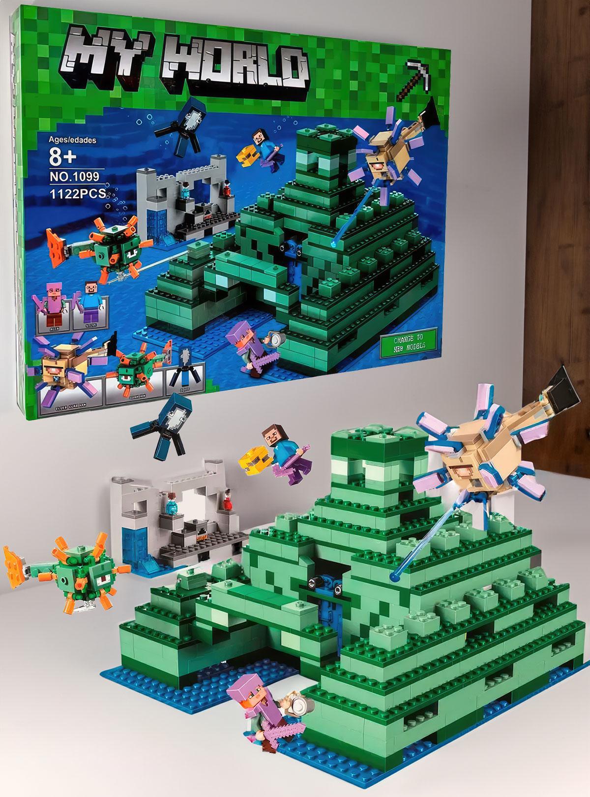 Конструктор Minecraft для детей OnePro 70168 Подводная крепость 1122 деталей 9260 Разноцветный
