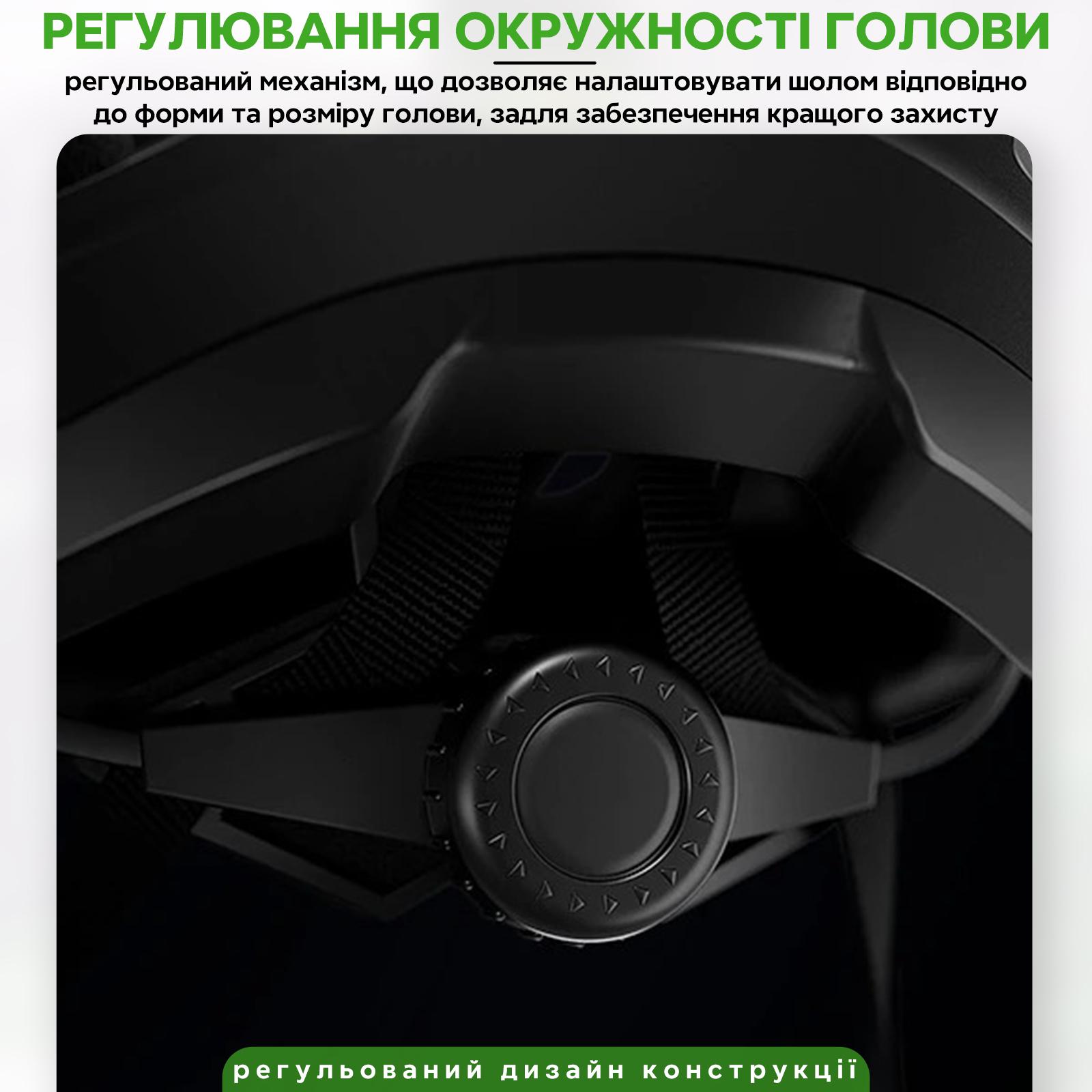 Спортивний шолом велосипедний BEELORD TK08 з інтегрованою блимавкою та козирком/In-Mold M 55-59 см Чорний/Жовтий (BLD-TK08-6849) - фото 4