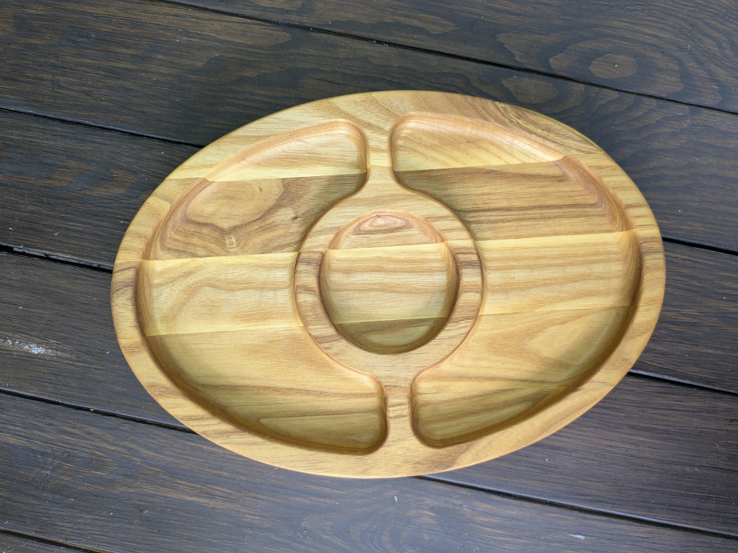 Менажниця дерев’яна овальна 32x22 см (SP-013)