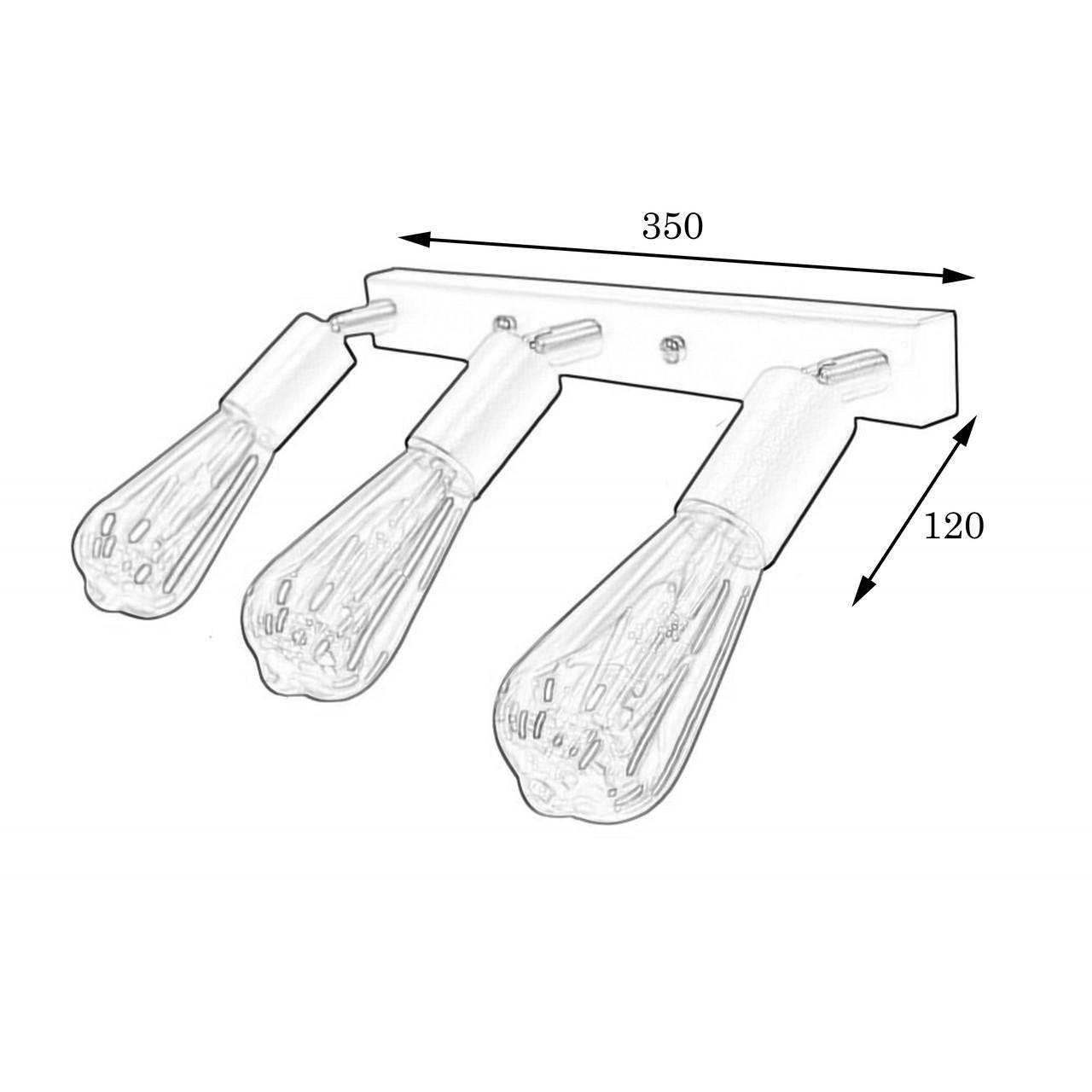 Светильник спот MSK ELECTRIC Asket с поворотным механизмом под три лампы Е27 Белый (NL 1222-3 W) - фото 6