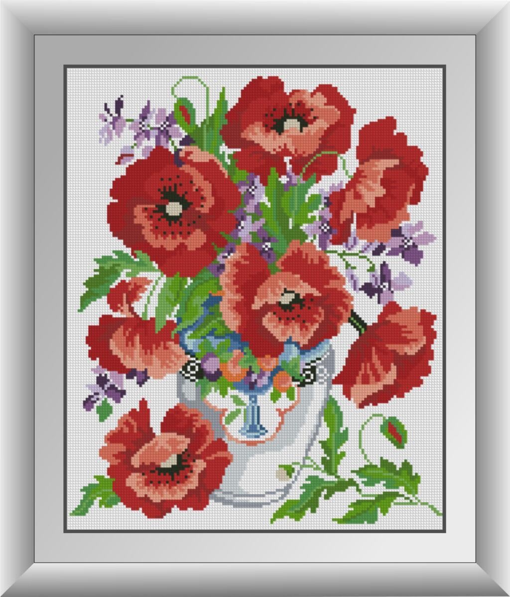 Алмазная мозаика Dream Art Огненные маки 35x43 см (DA.30478)
