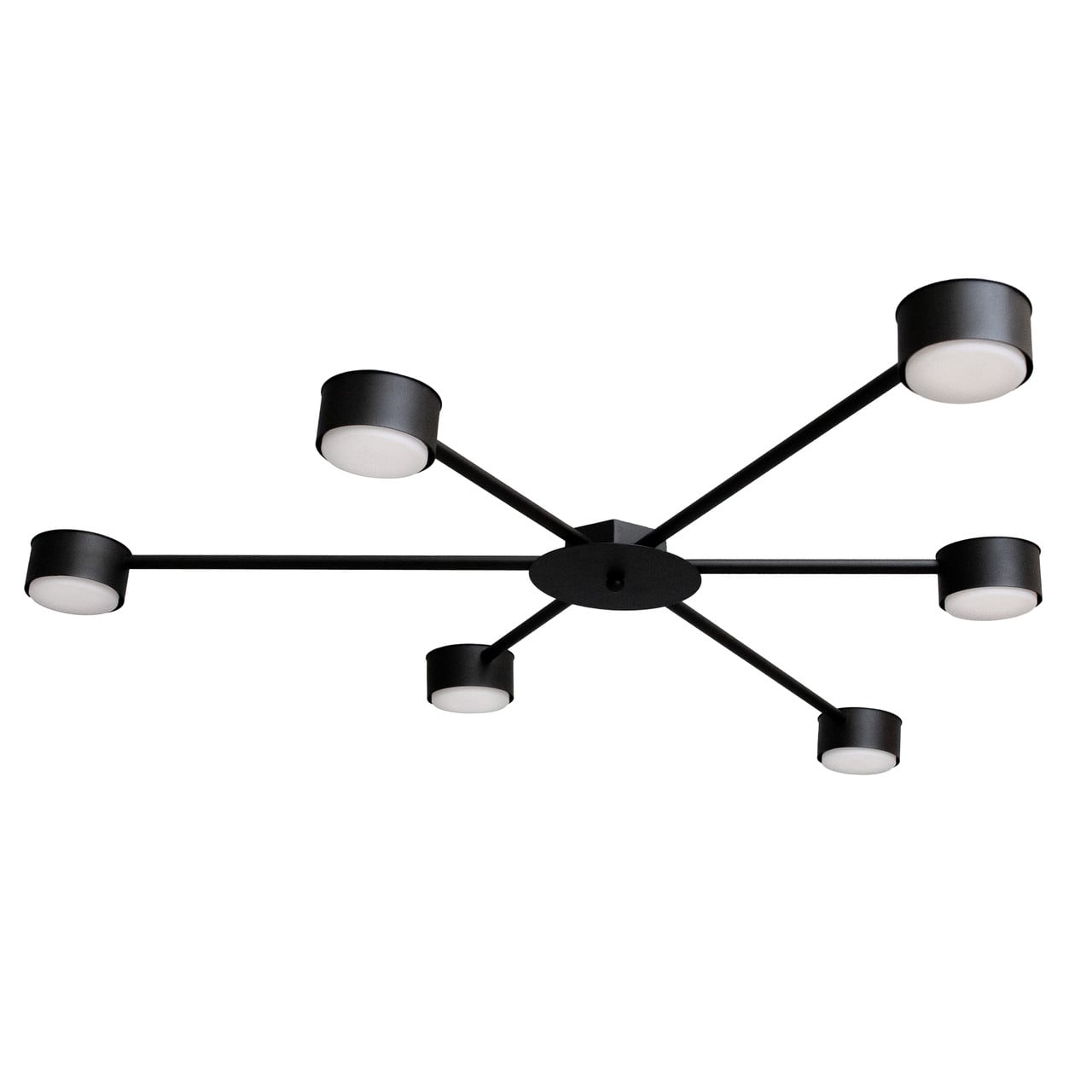 Люстра потолочная MSK ELECTRIC Copter GX53 NL 8040-6 BK Черный (618810)