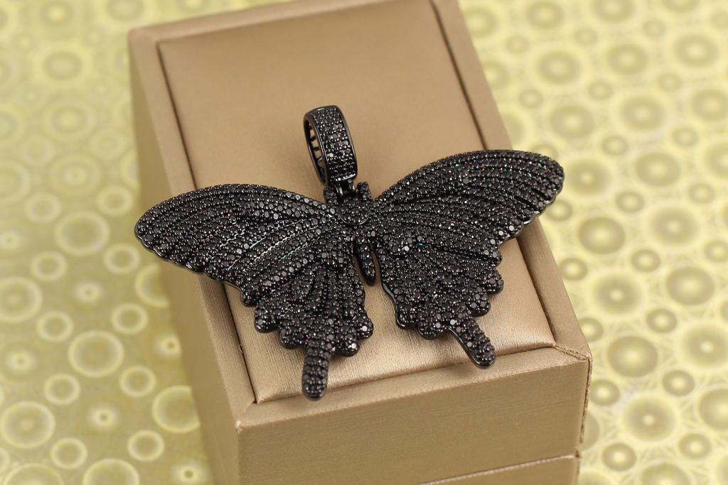 Кулон Xuping Jewelry большая бабочка 3,5 см Черный (30771752)