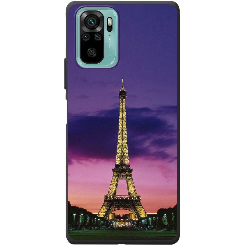 Чехол BoxFace Xiaomi Redmi Note 10 Полночь в Париже Черный силикон (42029-up964-42362)