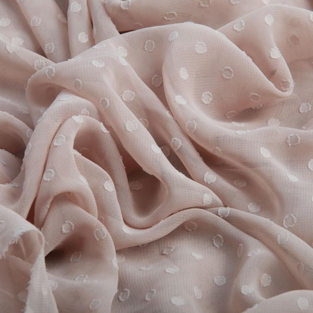 Ткань плательная шифон жаккард беж