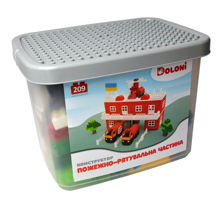 Конструктор Doloni Пожежно-рятувальна частина у боксі 209 дет. (013888/35)