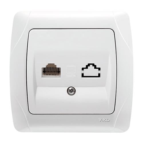 Розетка компьютерная Viko Carmen RJ45 Белый (20964-е)