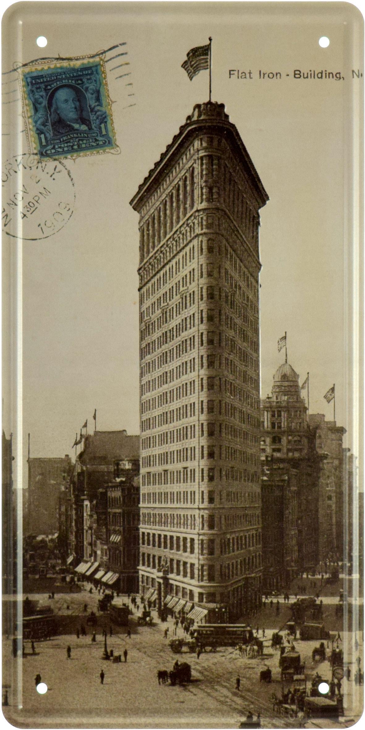 Табличка металева Праска Хмарочос Нью-Йорк/Flatiron Building-Building New-York 15x30 см