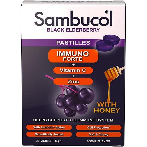 Бузина Sambucol Black Elderberry Immuno Forte 20 пастилок (000019979)