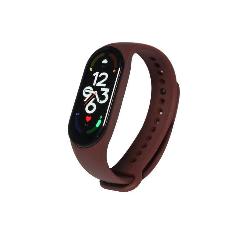 Ремінець для смарт-браслетів Xiaomi Mi Smart Band 7/6/5 сіліконовий Темно-бордовий (1342P) Ремінець для смарт-браслетів Xiaomi Mi Smart Band 7/6/5 сіліконовий Темно-бордовий (1342P)