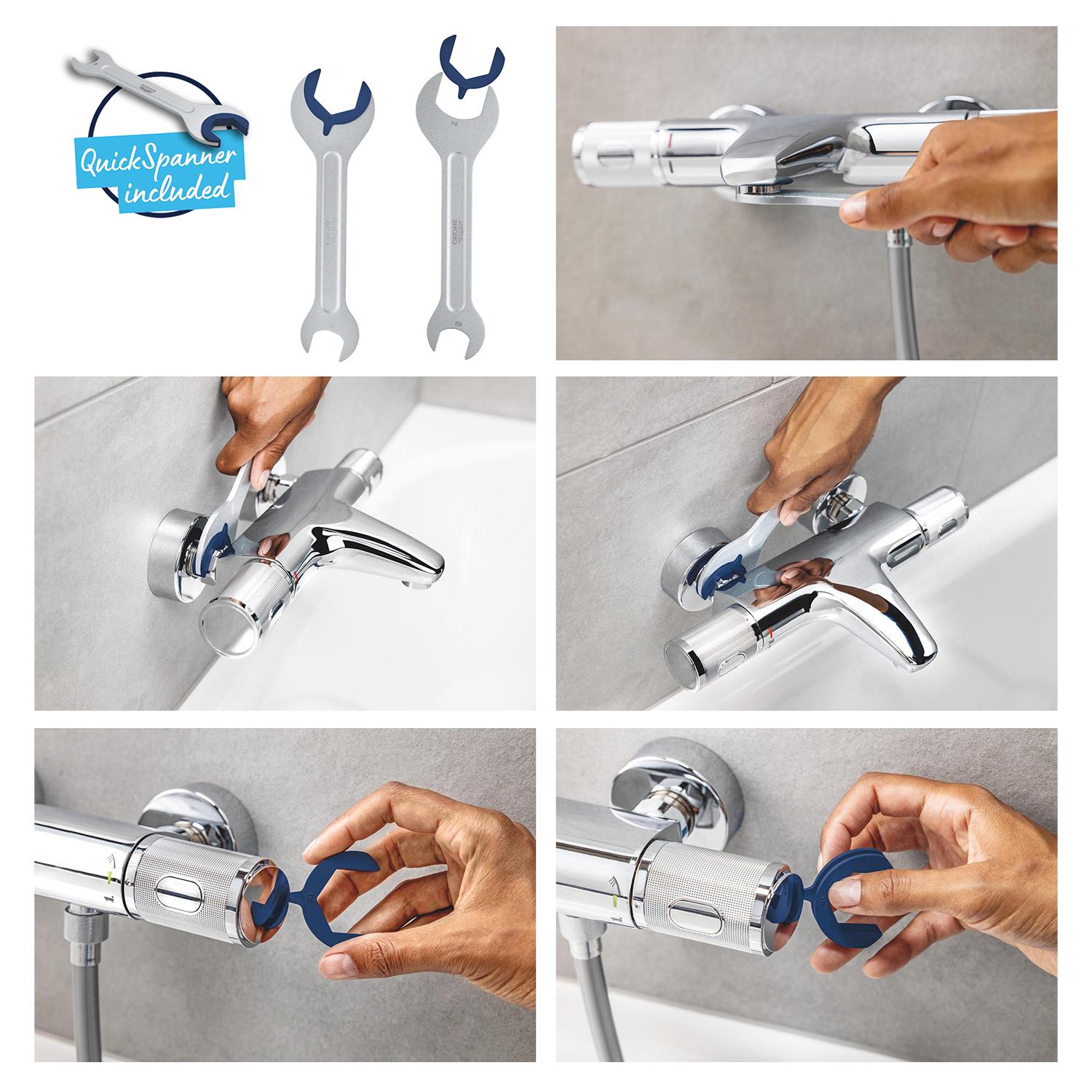 Змішувач для душу Grohe QuickFix Precision Flow 34805001 CV033296 з термостатом Хром (214254) - фото 16