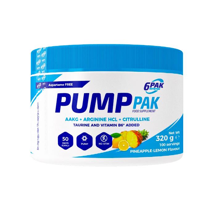 Комплекс до тренировки 6PAK Nutrition Pump Pak 320 g /100 servings/ Lemon Pineapple Комплекс до тренировки 6PAK Nutrition Pump Pak 320 g /100 servings/ Lemon Pineapple
