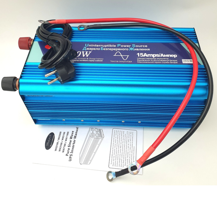 Автомобильный инвертор Power Inverter Wimpex 3000W чистая синусоида с зарядкой аккумулятора (WX-3100)