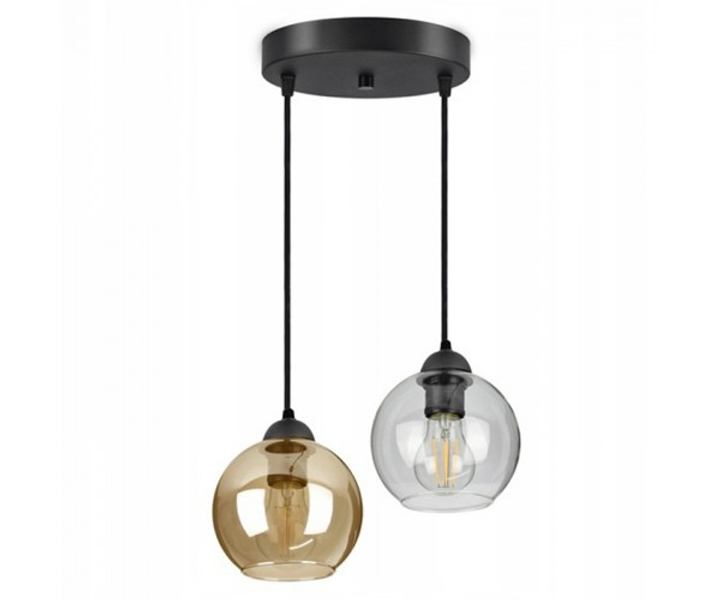 Підвісний світильник Moya 2 Mix Honey/Clear (PL-0003565 G/MIX Honey/Clear) - фото 1 Підвісний світильник Moya 2 Mix Honey/Clear (PL-0003565 G/MIX Honey/Clear) - фото 1