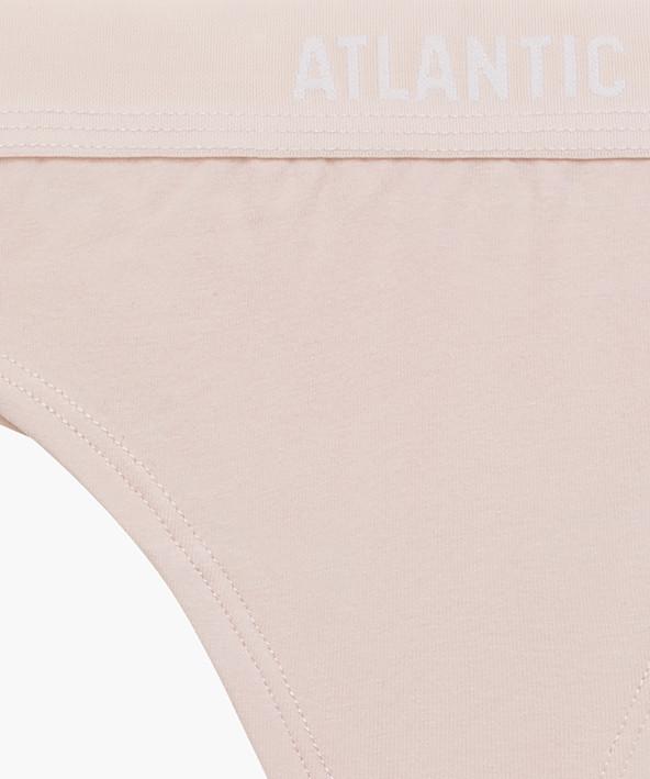 Набор стрингов женских Atlantic 3CLP-013 с низкой посадкой и нашивной резинкой 3 шт. L Бежевый/Ванильный/Голубой (2596974092) - фото 6