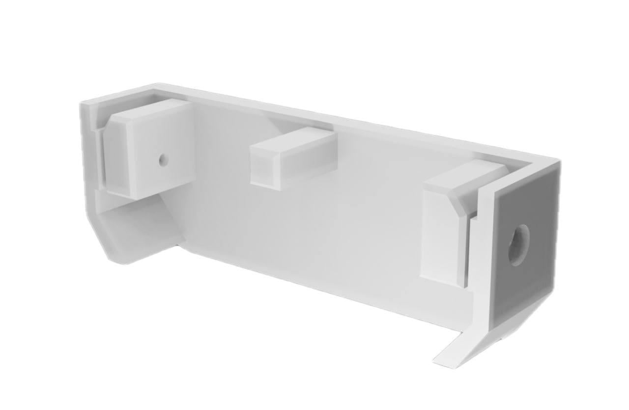 Заглушка торцевая 3D ArtLine EasyFast на профиль SENS 7 Белый (ПКСенс7ТБ3D)