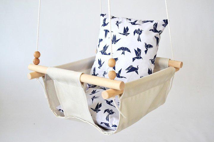 Дитяча гойдалка Infancy Орігамі Синій/Молочний (9677831) - фото 2 Дитяча гойдалка Infancy Орігамі Синій/Молочний (9677831) - фото 2