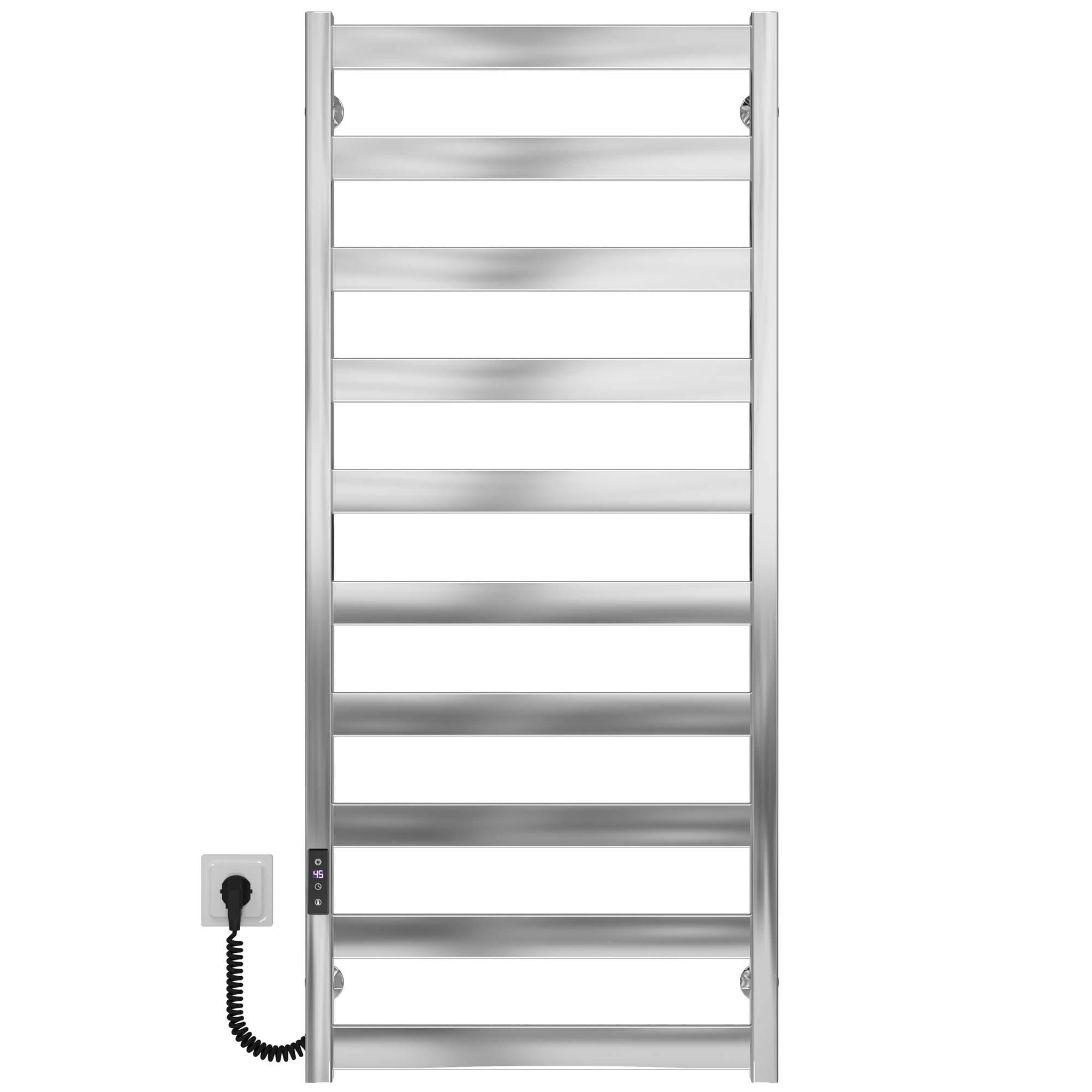 Полотенцесушитель электрический Deffi Silvia П10 JD04 левое подключение нержавеющая сталь 500х1200 E мм Хром (A.SV.120.50.10.E.C.L.2)