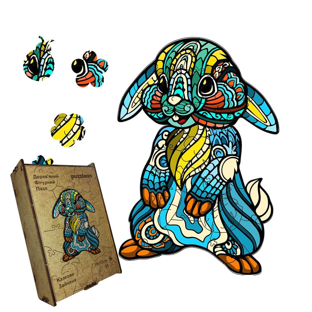 Пазл дерев'яний Казкове Зайченя А3 дерев'яна коробка 200 елементів Пазл дерев'яний Казкове Зайченя А3 дерев'яна коробка 200 елементів