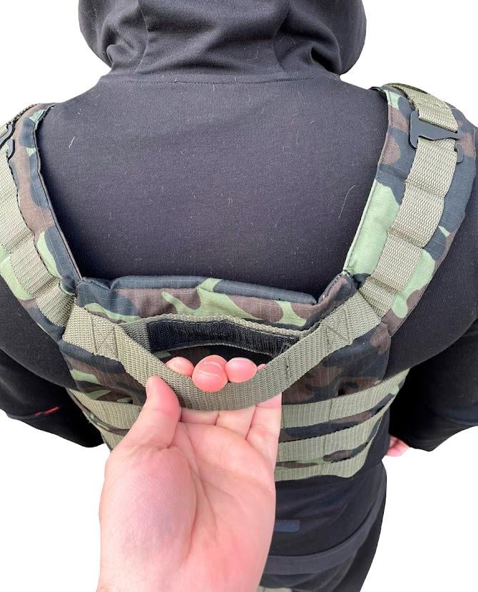 Бронежилет-плитоноска з плитами 4 клас 8х250х300 мм (7087289) - фото 11