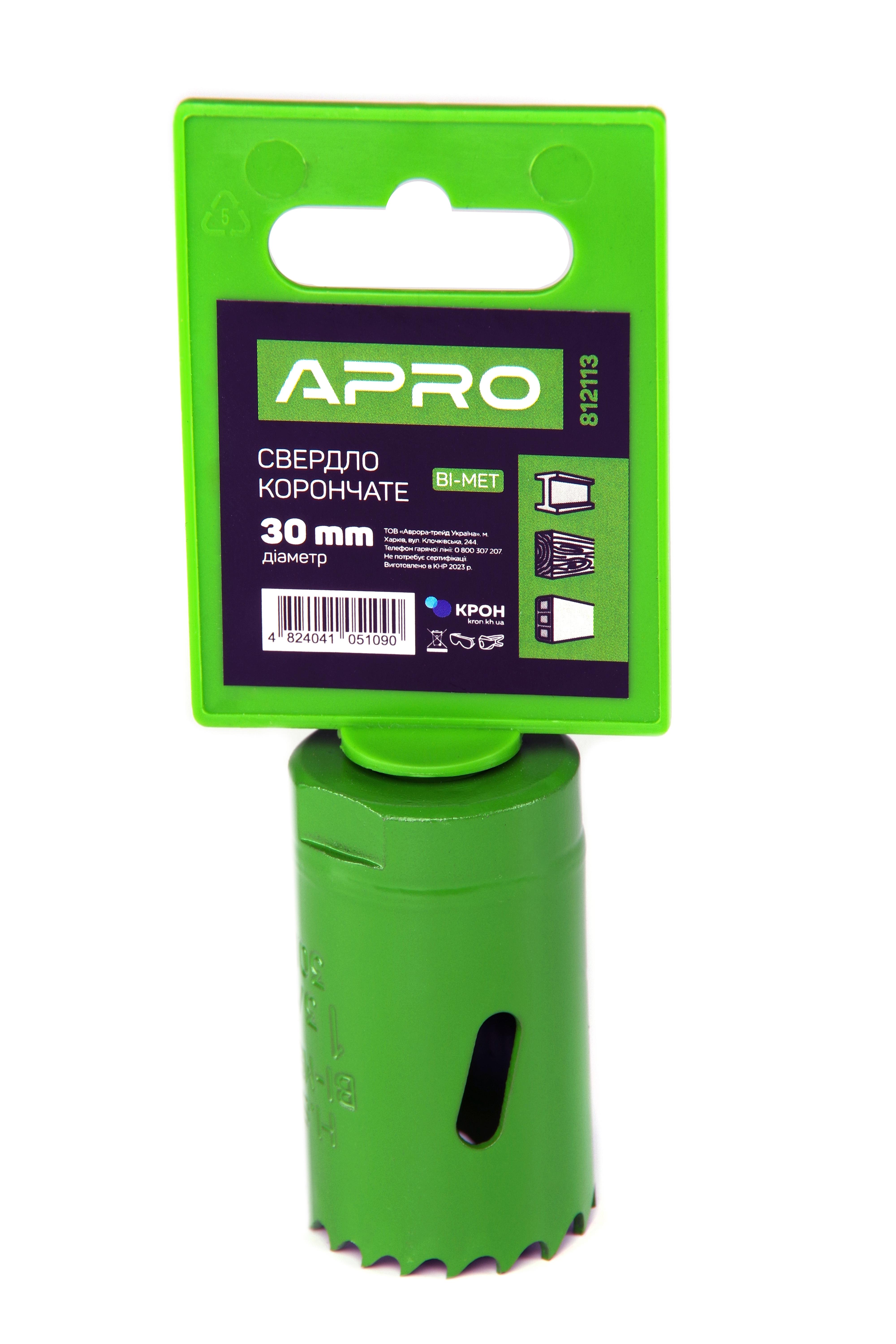 Свердло корончате Apro Bi-Met Ø25 мм (812109) Свердло корончате Apro Bi-Met Ø25 мм (812109)