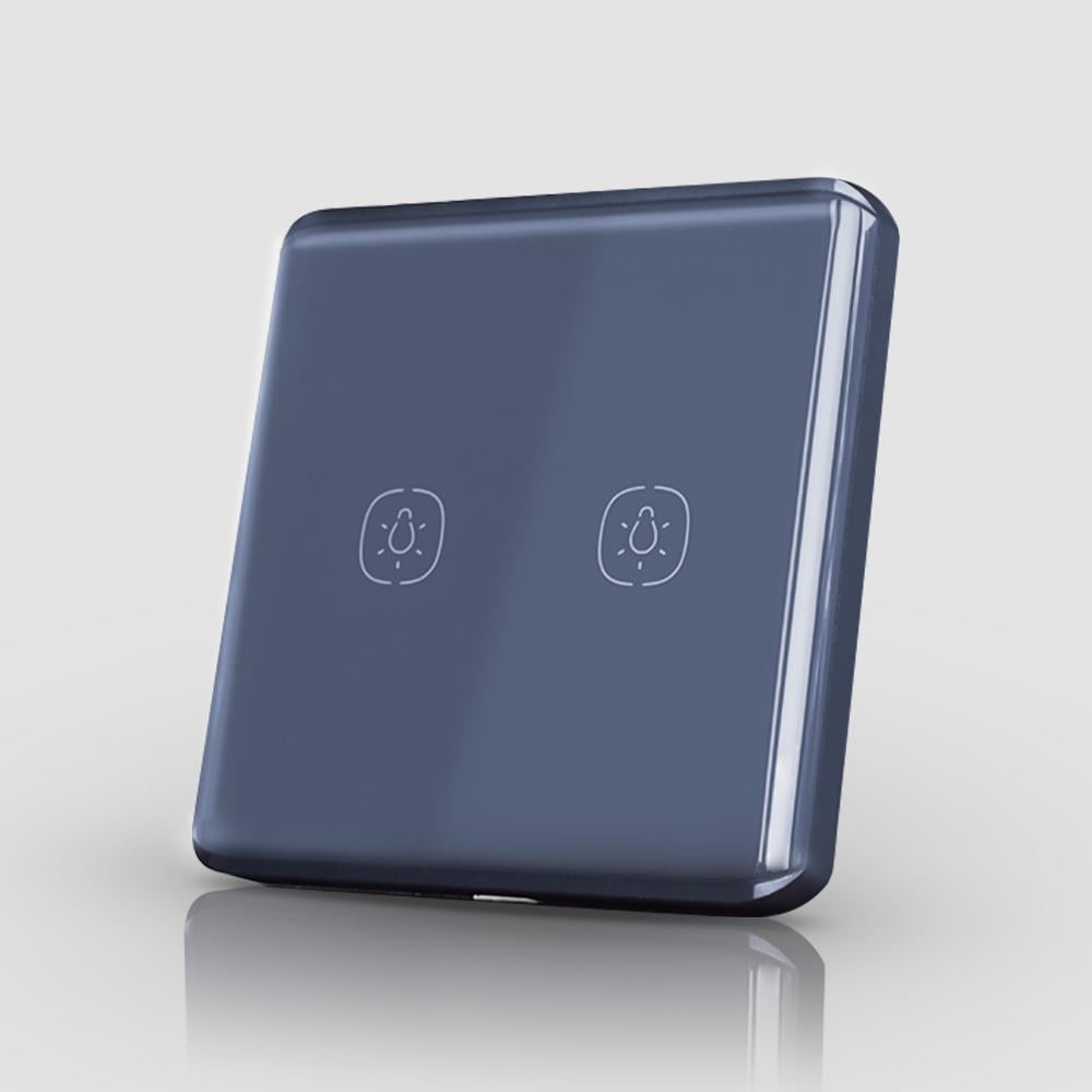 Вимикач сенсорний Tuya Zigbee 2 клавіші Синій