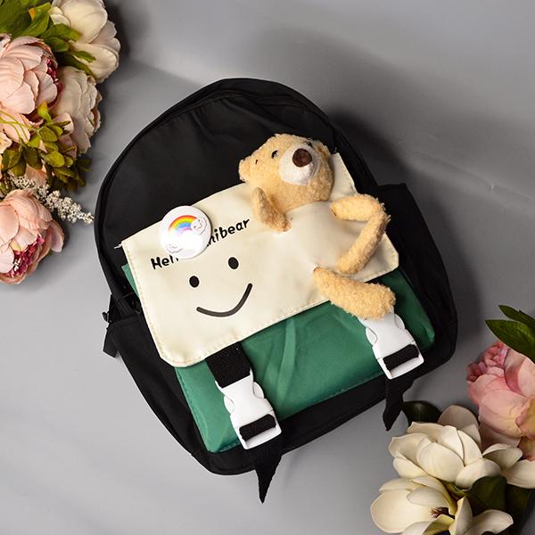 Детский рюкзак с плюшевым мишкой Черный Детский рюкзак с плюшевым мишкой Черный