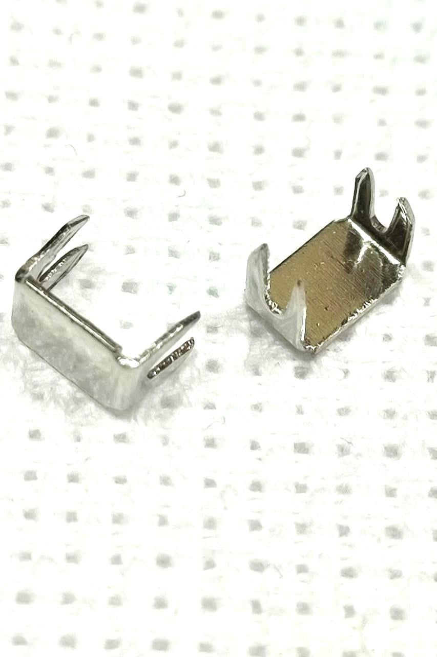 Ограничитель нижний для неразъемных молний металл тип 5 упаковок 100 шт. Никель (2937486588)