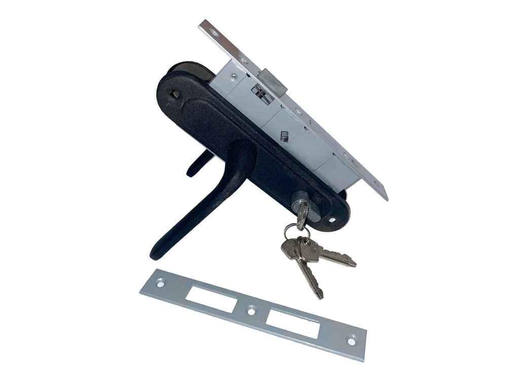 Замок врезной Мотор Сич цилиндровый с ручкой Ф4У Робокварто Черный (911421)