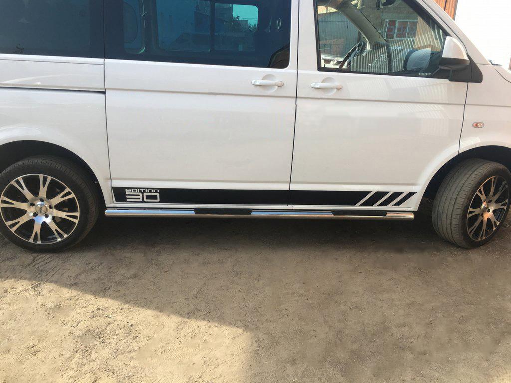Боковые трубы BB002 60 мм длинная база CAN для Volkswagen T5 2010-2015 гг. нержавеющая сталь Хром