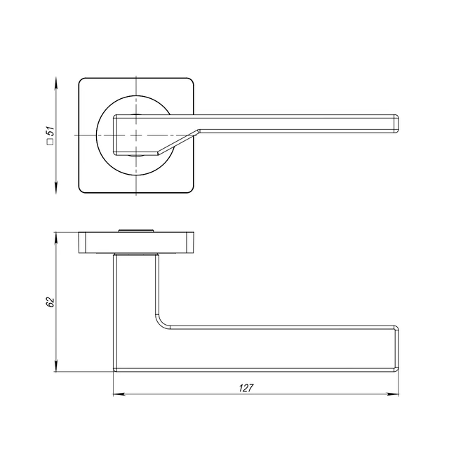 Ручка дверная AJAX LEVEL JK SN/CP Никель матовый/Хром (LEVEL JK SN/CP) - фото 2