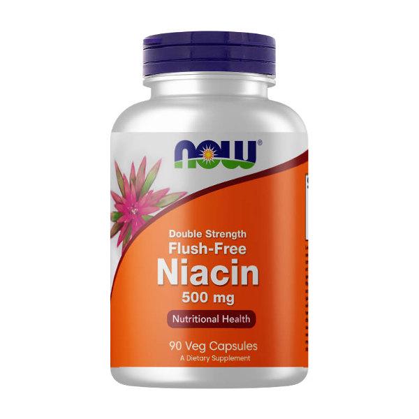 Ниацин Now Niacin 500 mg Double Strength Flush-Free 90 caps