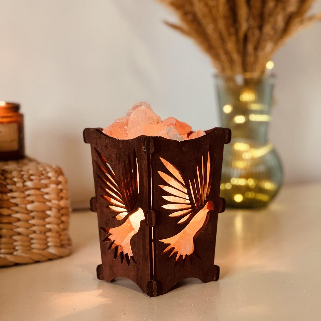 Соляная лампа Птица из гималайской соли 1 кг (Д-bahmut-001/10)