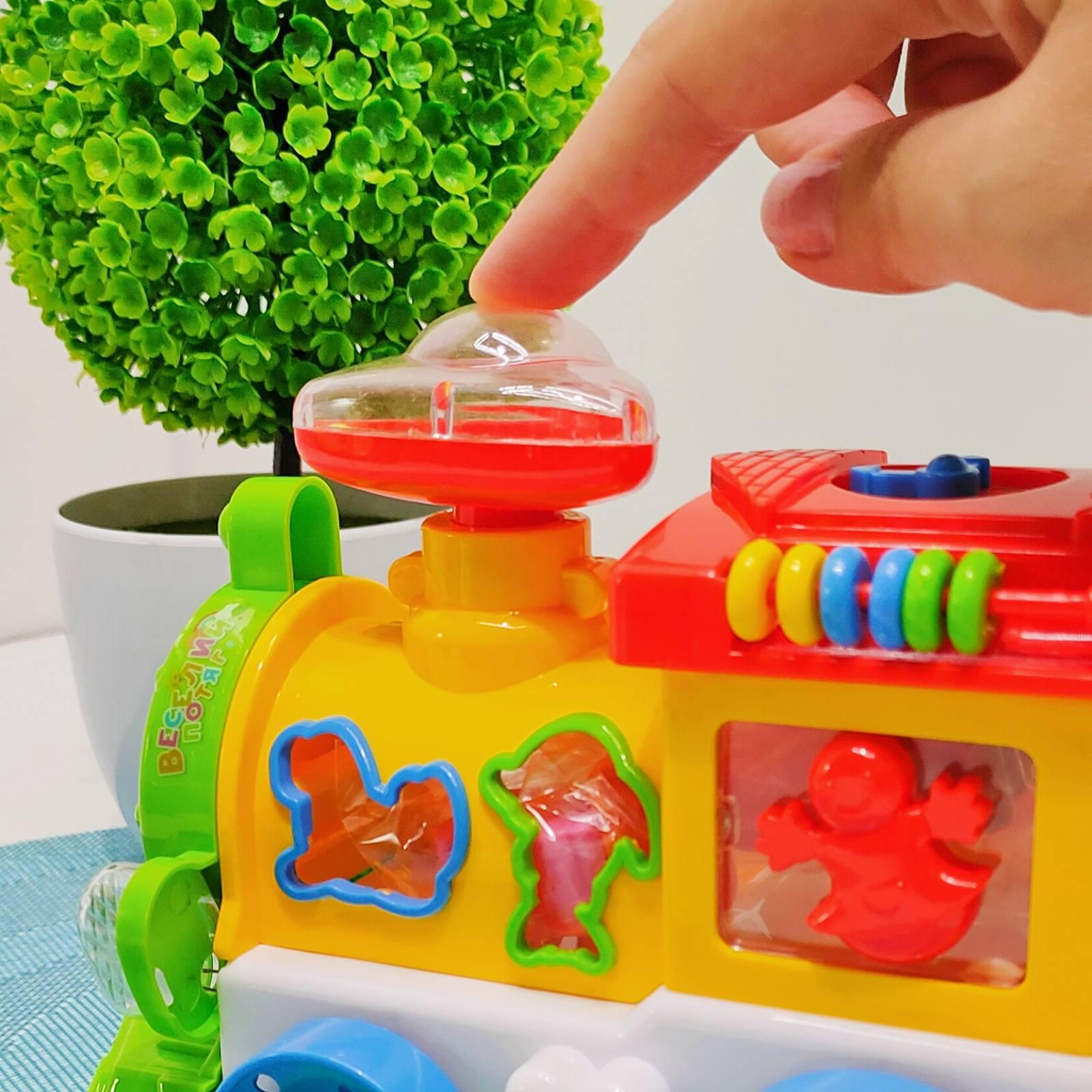 Паровоз розвиваючий TK Group на батарейках пищалка на трубі/підсвічування українське озвучування Червоно-жовтий (93866) - фото 9 Паровоз розвиваючий TK Group на батарейках пищалка на трубі/підсвічування українське озвучування Червоно-жовтий (93866) - фото 9