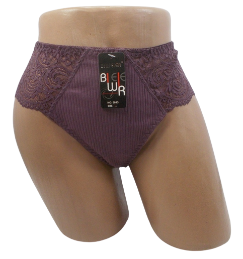 Женские трусики бразилиана Biweier 5013 в рубчик XL Сиреневый (1608521901)