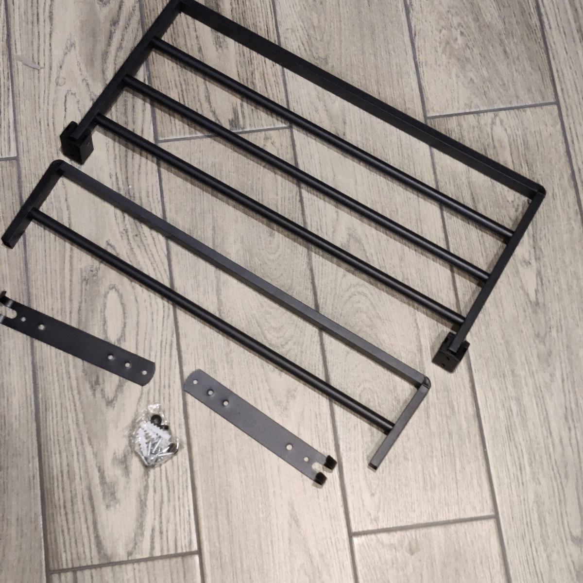 Вішалка-полиця для ванної кімнати Bathroom Shelf ALP-47 Black Чорний (2518) - фото 2