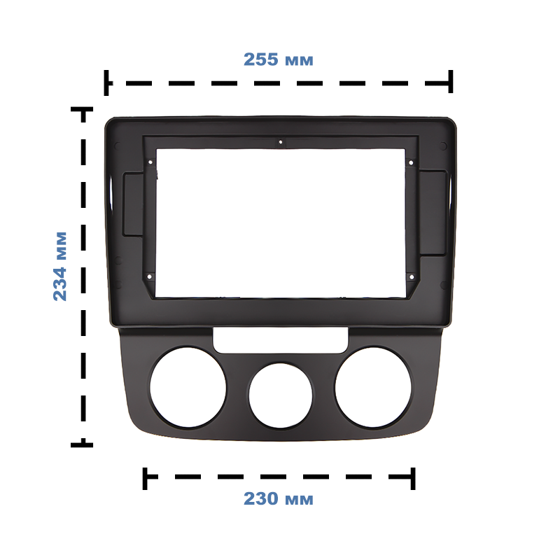 Переходная рамка Lesko 10.1" Volkswagen Jetta V 2005-2010 Manual AC (6881) Джетта - фото 4