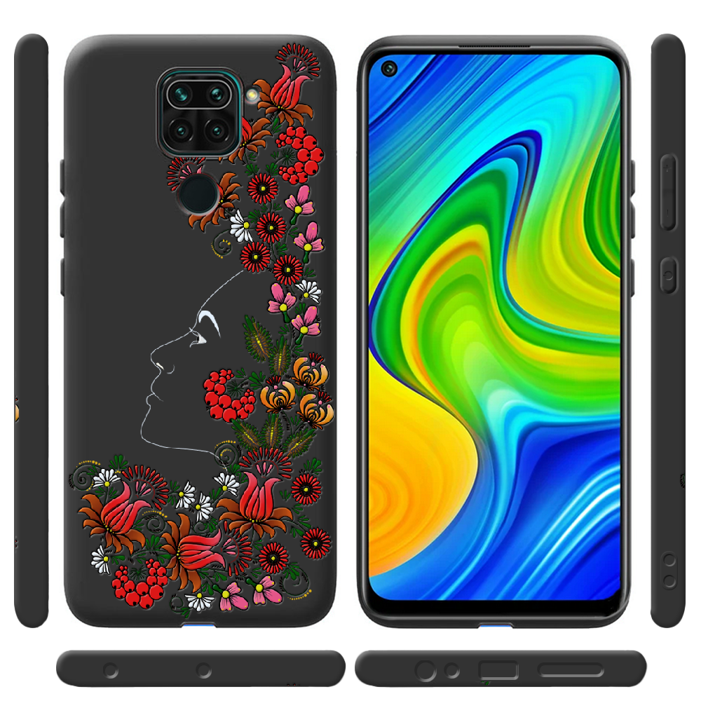 Чехол с рисунком Boxface Xiaomi Redmi Note 9 3D Ukrainian Muse Черный силикон (39801-bk64-41087) - фото 2