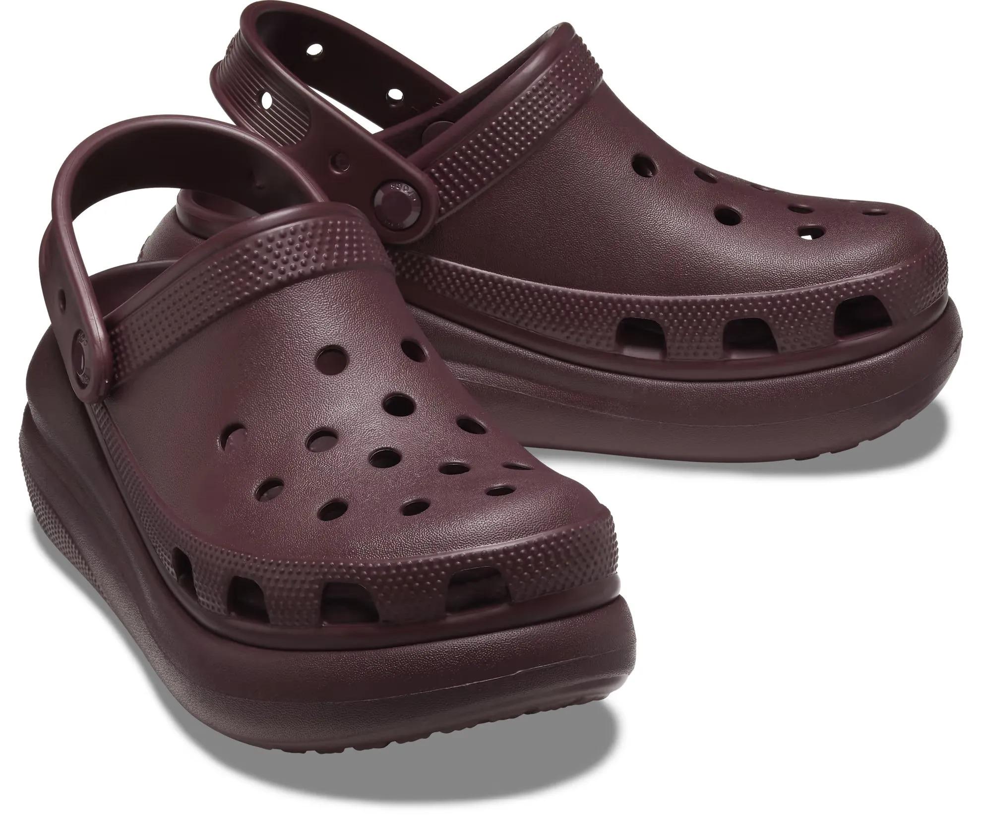 Сабо женские Crocs Classic Crush Clog M5W7 р. 37 24 см Dark Cherry (207521) - фото 3