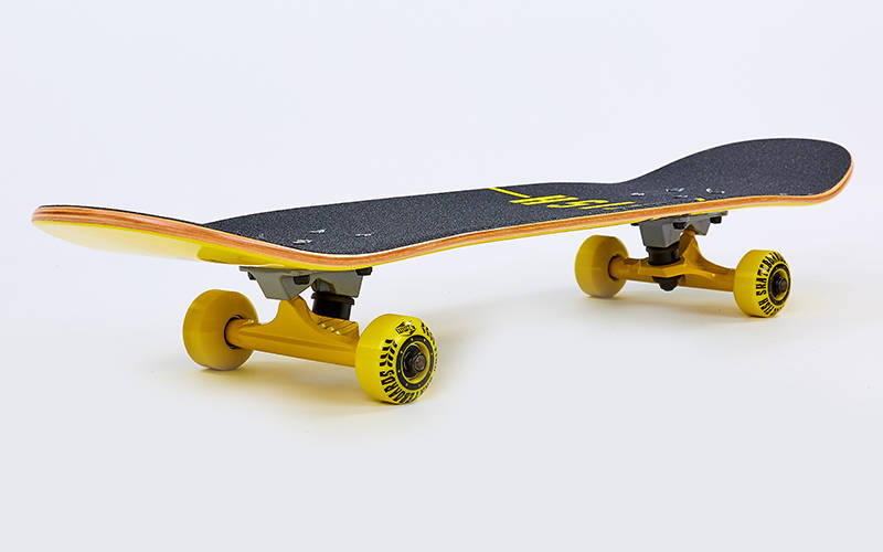 Лонгборд FISH CROW дерев'яний Жовто-чорний (SK-414-8) - фото 4