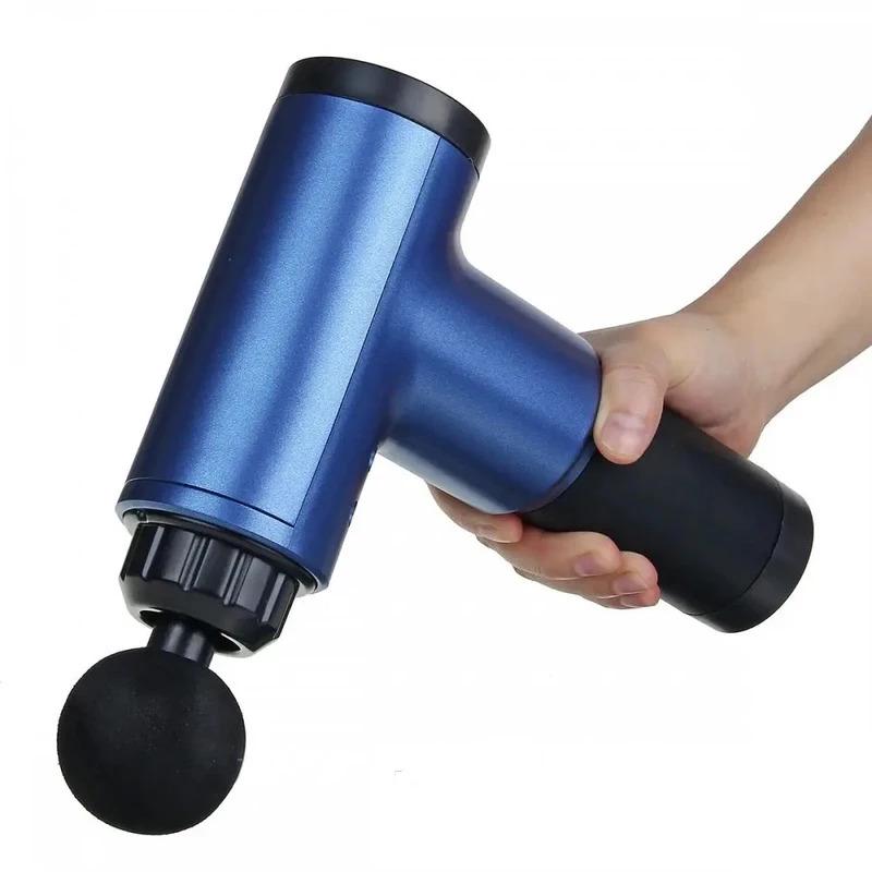 М'язовий масажер KH-320 6 насадок Синій (234560049_378) - фото 3