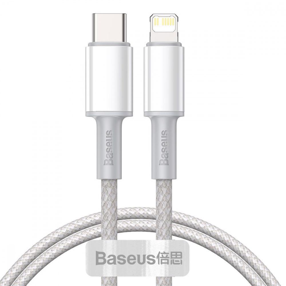 Кабель Baseus High Density Braided Type-C to Lightning PD 20W (1м) білий