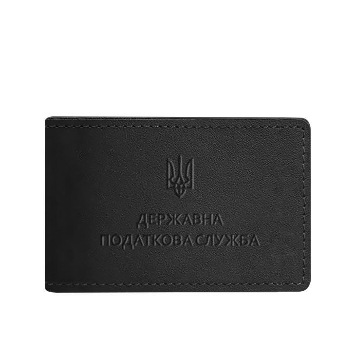Обложка кожаная удостоверения Государственной налоговой службы Черный (A-027907)