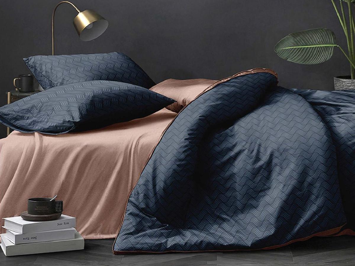 Комплект постільної білизни Ecotton Євро 210х220 см Чорний (24087)