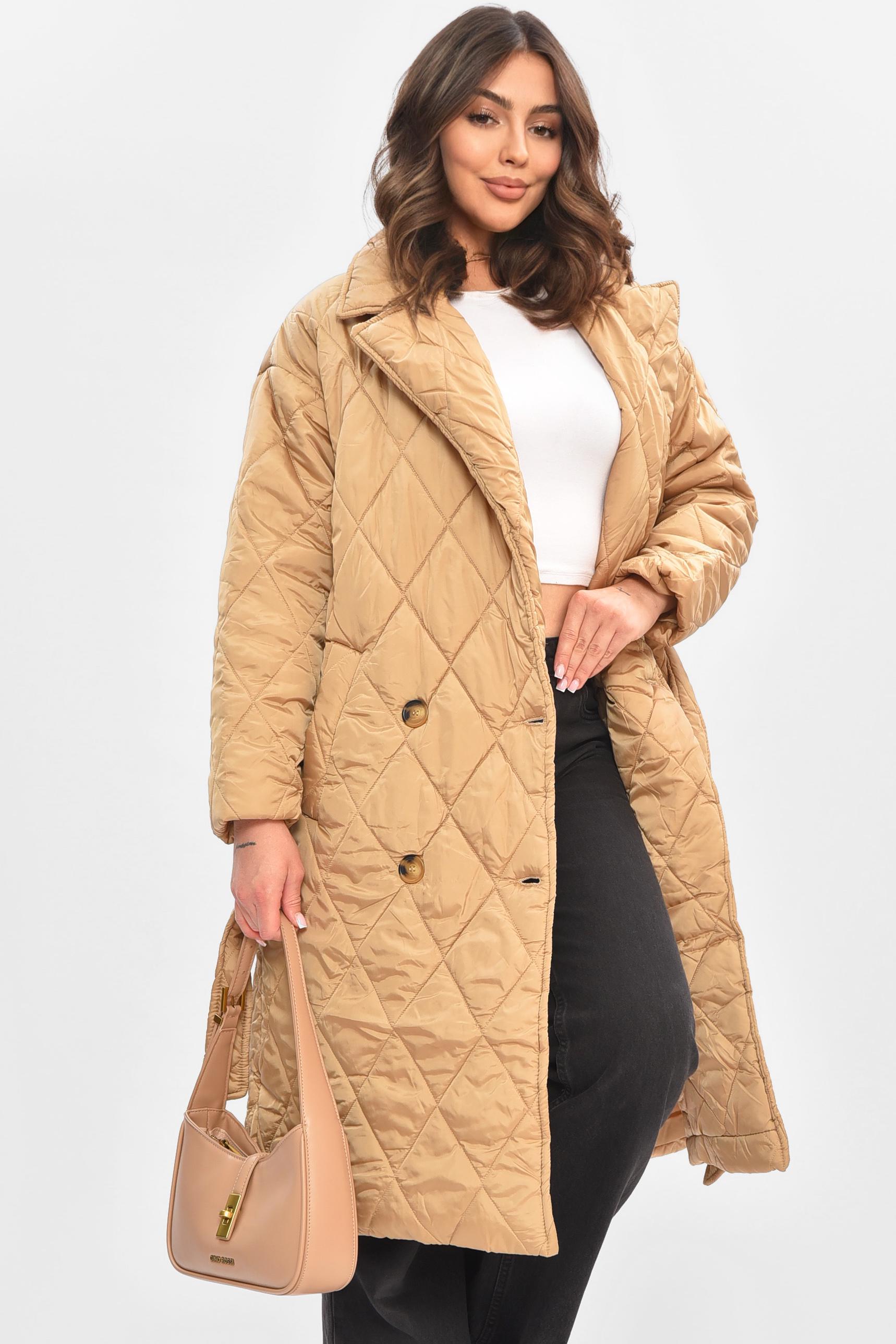 Куртка жіноча демісезонна L Темно-бежевий (205006)