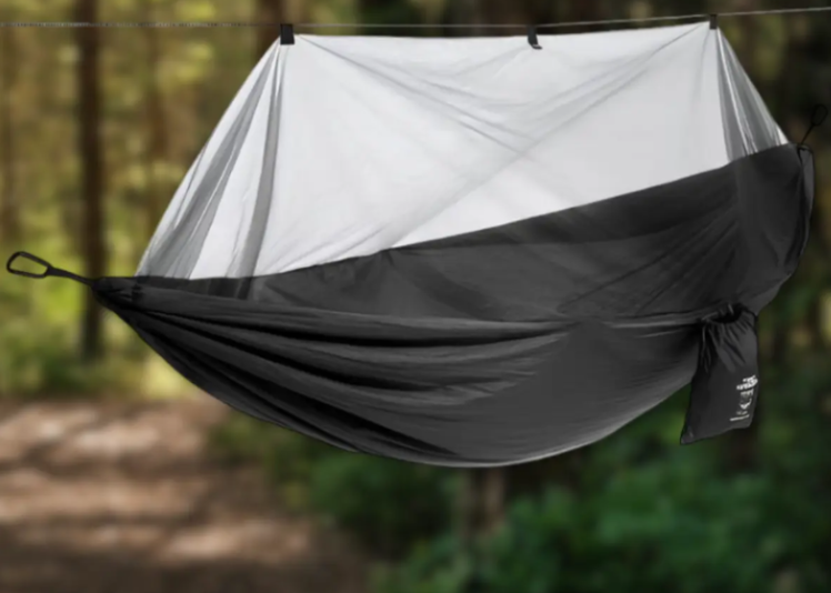 Гамак туристический с москитной сеткой 220x120 см Черный (2690156630)