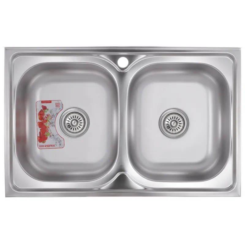 Мойка кухонная Zerix Z8050D-08-180MD Double micro decor (ZM0613) Мойка кухонная Zerix Z8050D-08-180MD Double micro decor (ZM0613)