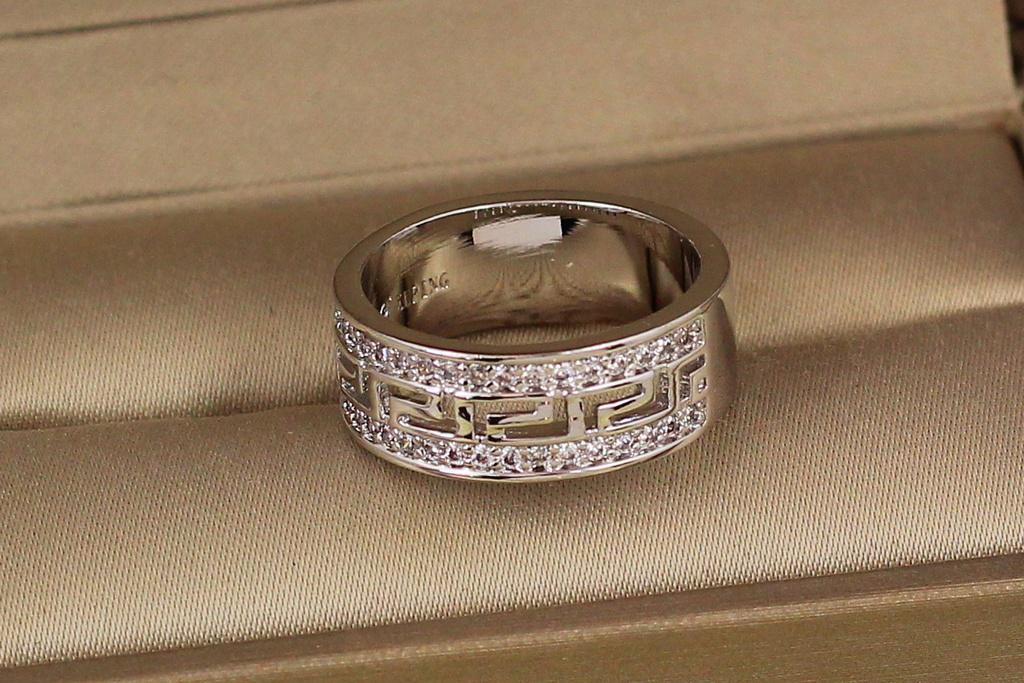Кольцо Xuping Jewelry с греческим узором р. 17 Серебристый (1659335265)