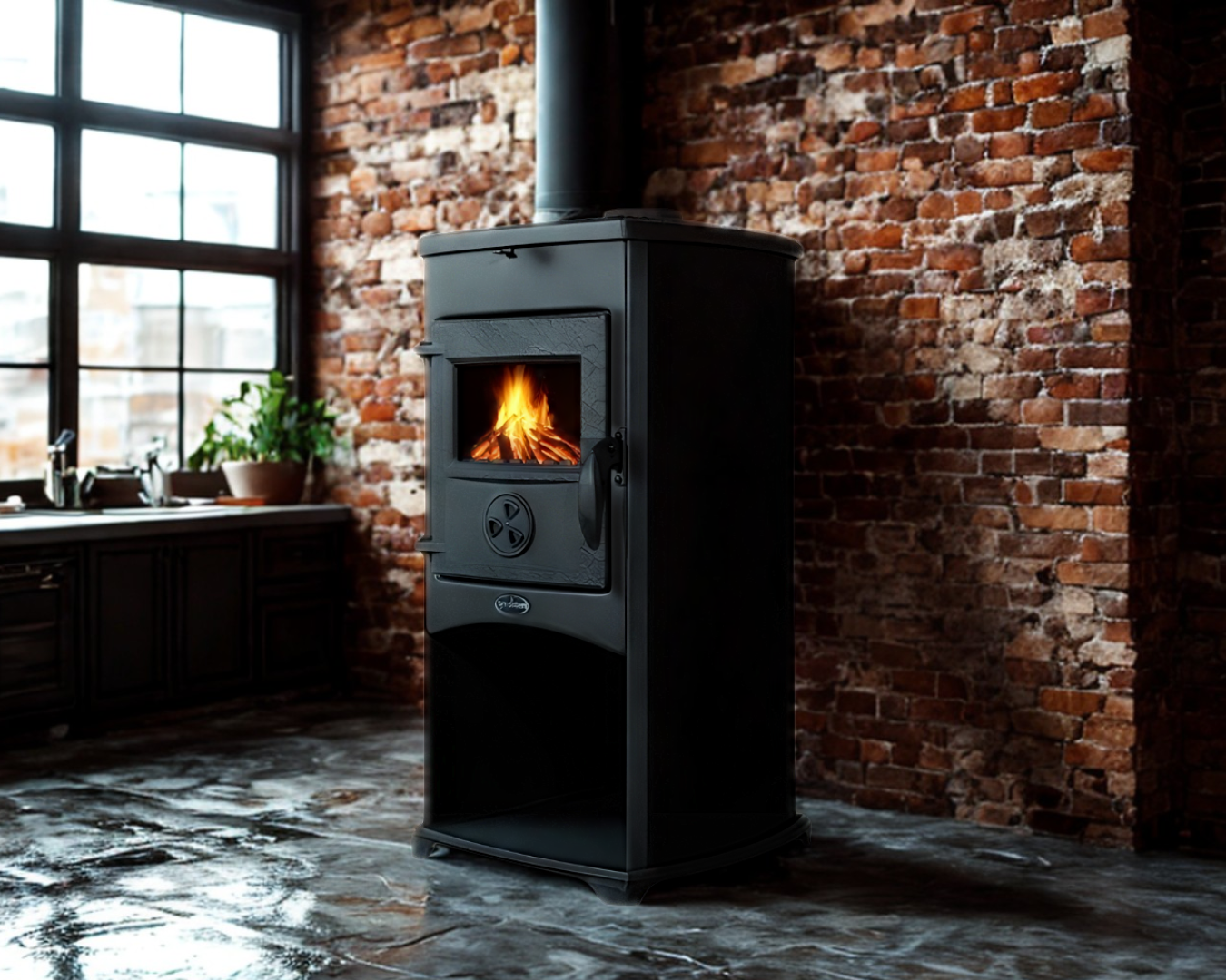 Піч чавунна Tim Sistem NORA на дровах чорна - фото 2 Піч чавунна Tim Sistem NORA на дровах чорна - фото 2