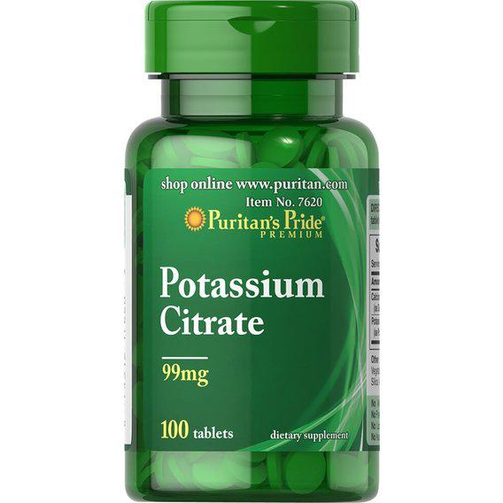 Микроэлемент Калий Puritan's Pride Potassium Citrate 99 мг 100 Tabs Микроэлемент Калий Puritan's Pride Potassium Citrate 99 мг 100 Tabs
